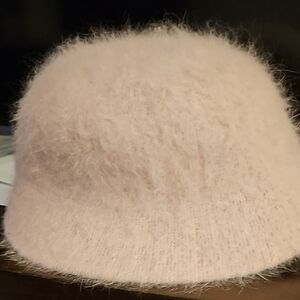 Soft Pink Fuzzy Bucket Hat